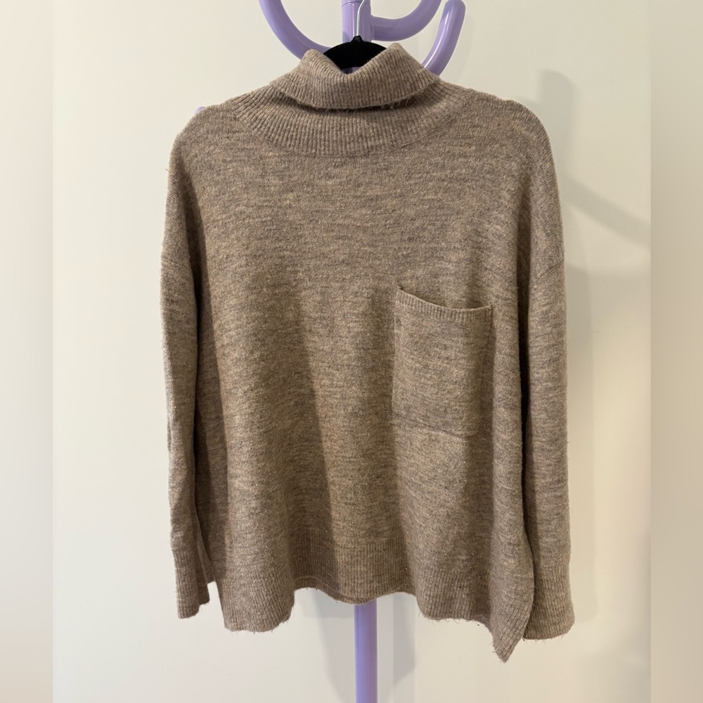 OAK + FORT Brown/Beige Knit Sweater